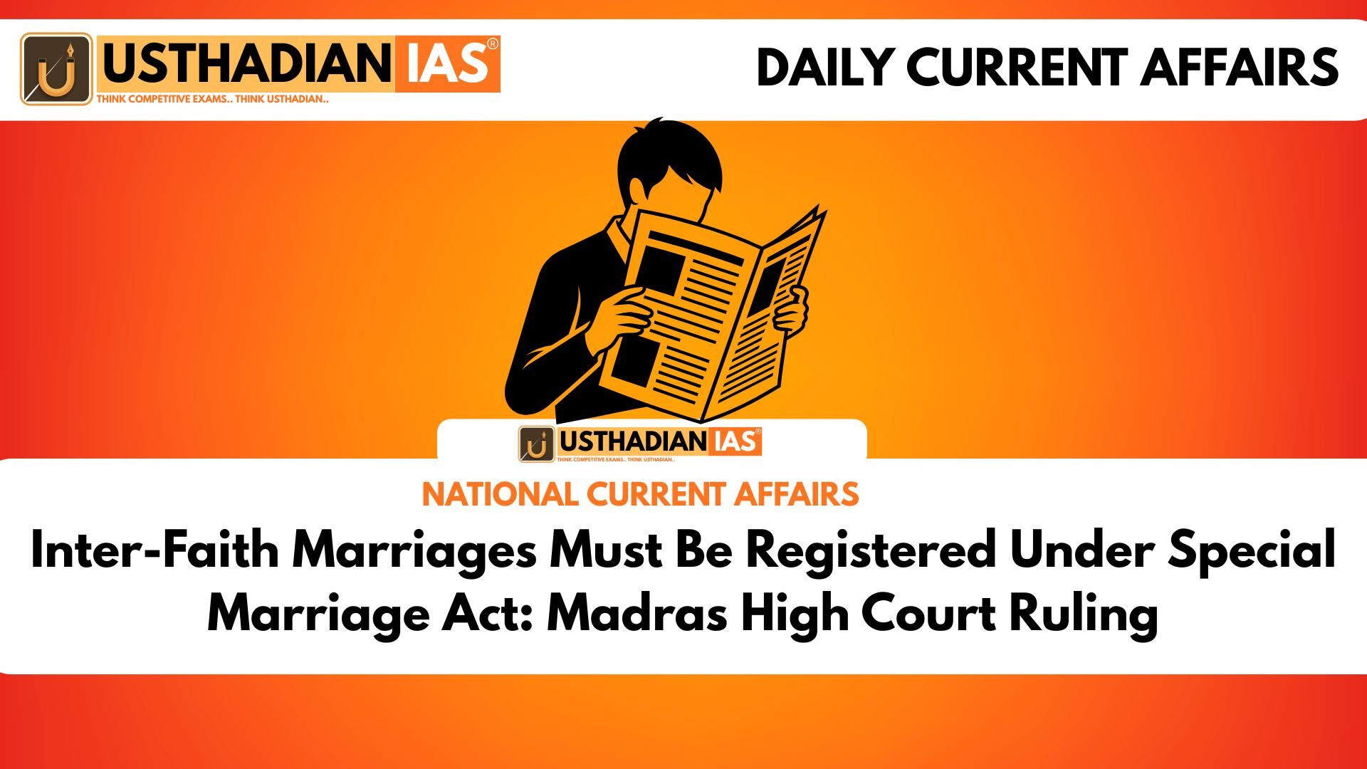 Inter-Faith Marriages Must Be Registered Under Special Marriage Act: Madras High Court Ruling