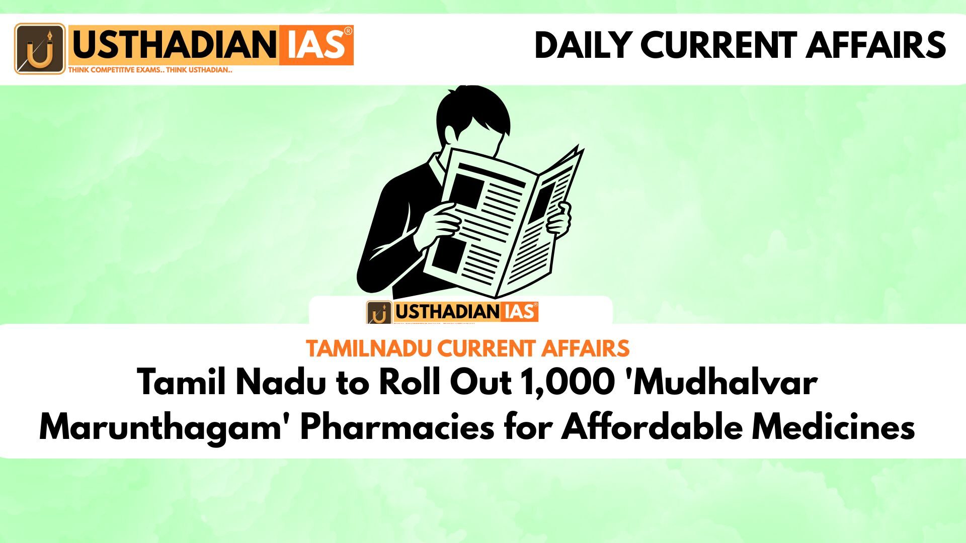 Tamil Nadu to Roll Out 1,000 'Mudhalvar Marunthagam' Pharmacies for Affordable Medicines