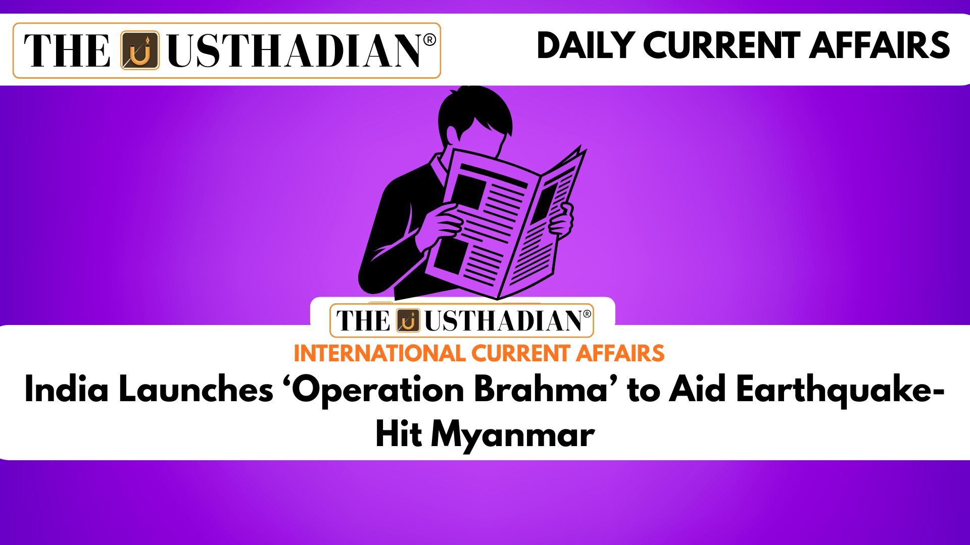 India Launches ‘Operation Brahma’ to Aid Earthquake-Hit Myanmar