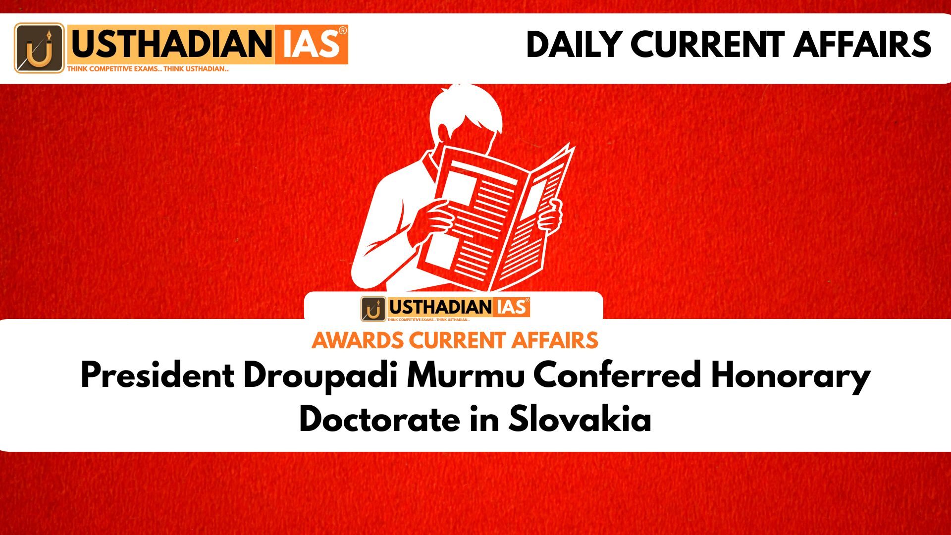 President Droupadi Murmu Conferred Honorary Doctorate in Slovakia