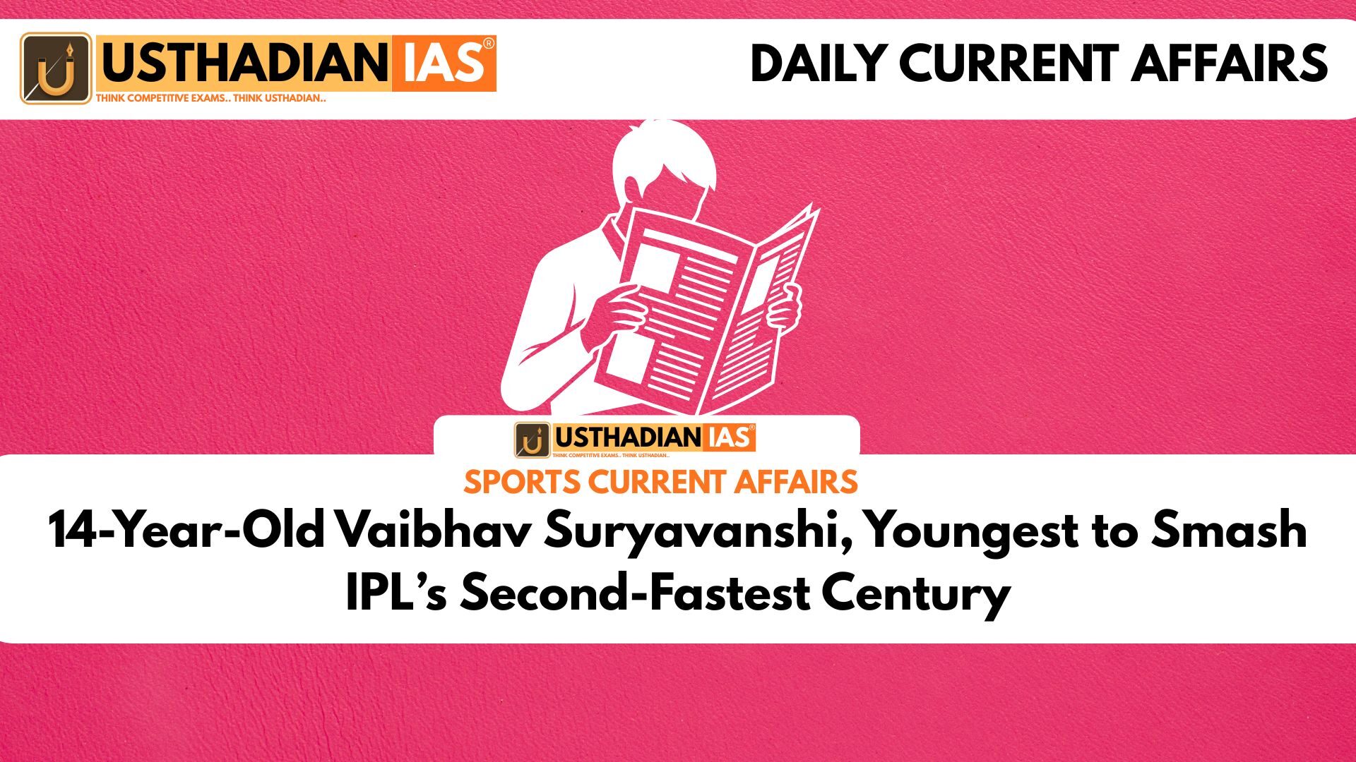 14-Year-Old Vaibhav Suryavanshi, Youngest to Smash IPL’s Second-Fastest Century