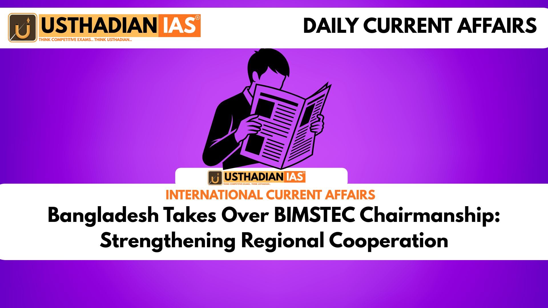 Bangladesh Takes Over BIMSTEC Chairmanship: Strengthening Regional Cooperation