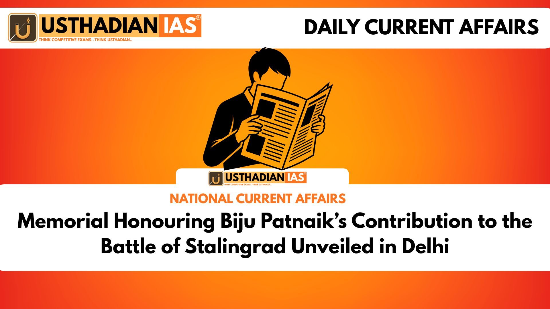 Memorial Honouring Biju Patnaik’s Contribution to the Battle of Stalingrad Unveiled in Delhi