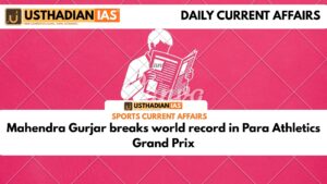 Mahendra Gurjar breaks world record in Para Athletics Grand Prix