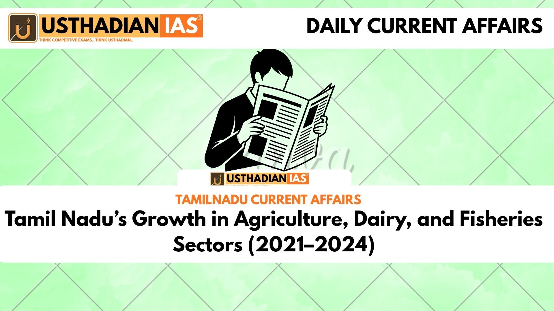Tamil Nadu’s Growth in Agriculture, Dairy, and Fisheries Sectors (2021–2024)
