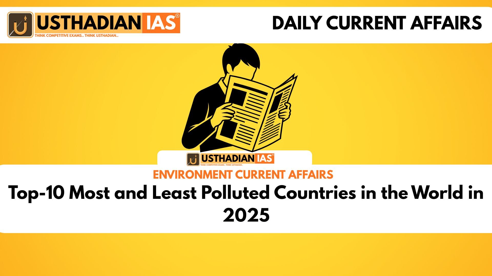 Top-10 Most and Least Polluted Countries in the World in 2025