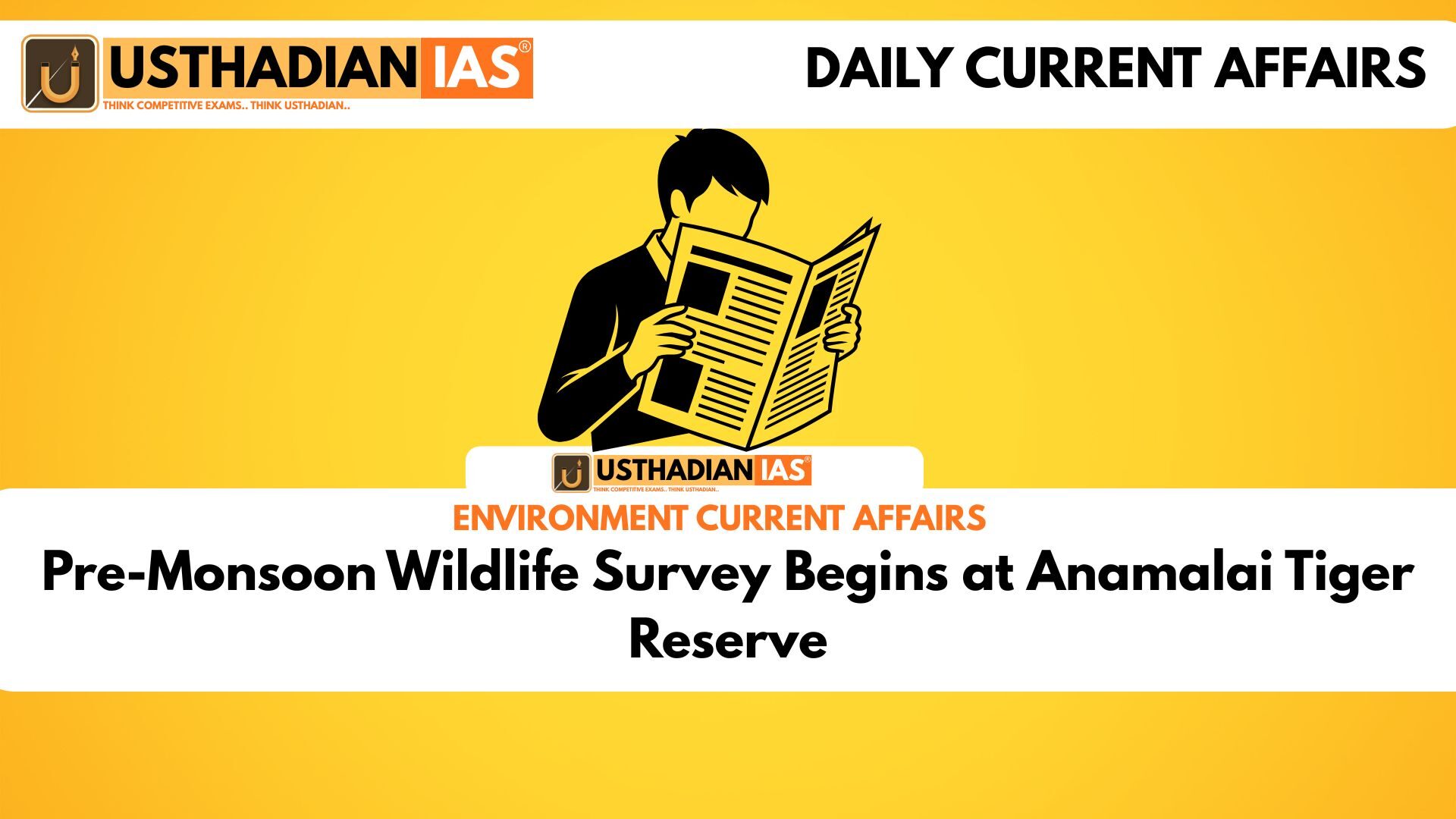 Pre-Monsoon Wildlife Survey Begins at Anamalai Tiger Reserve