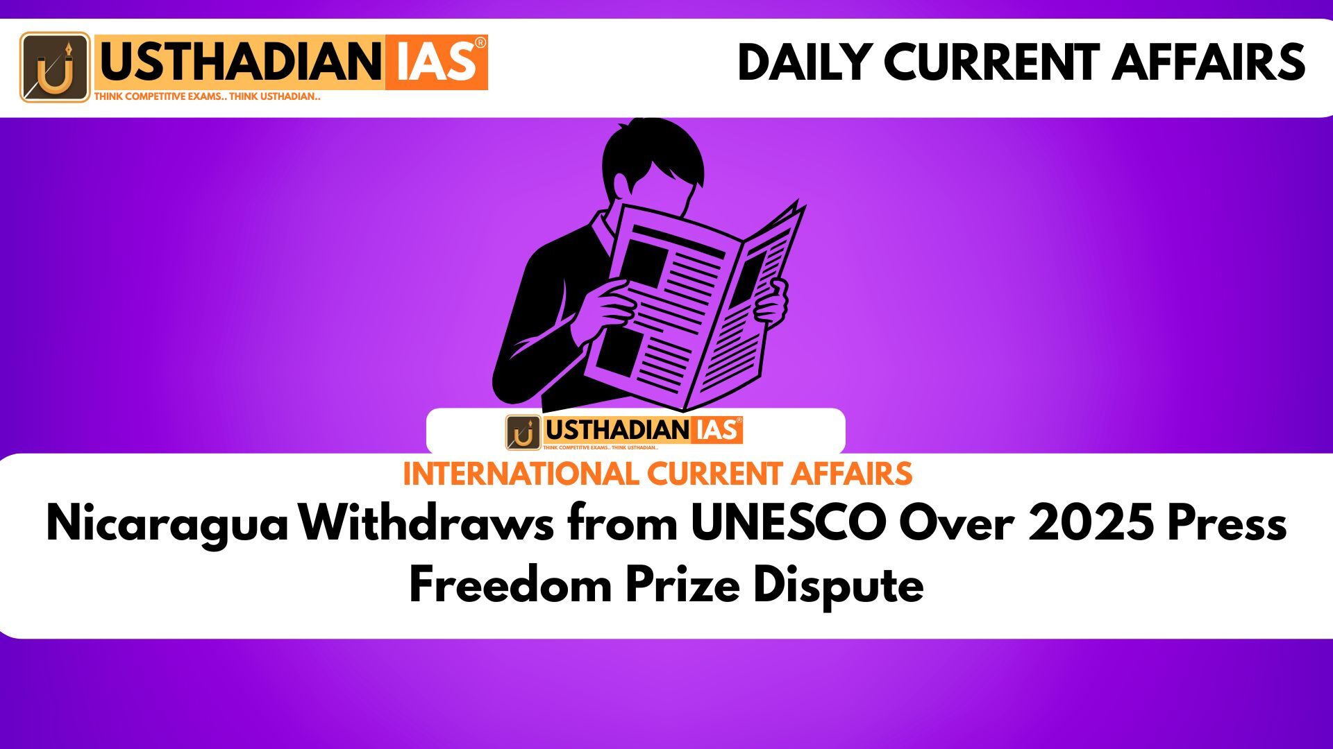 Nicaragua Withdraws from UNESCO Over 2025 Press Freedom Prize Dispute