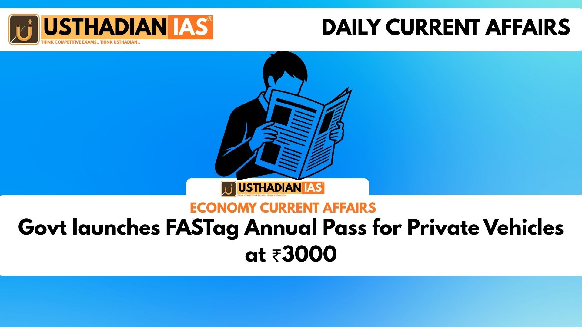 Govt launches FASTag Annual Pass for Private Vehicles at ₹3000