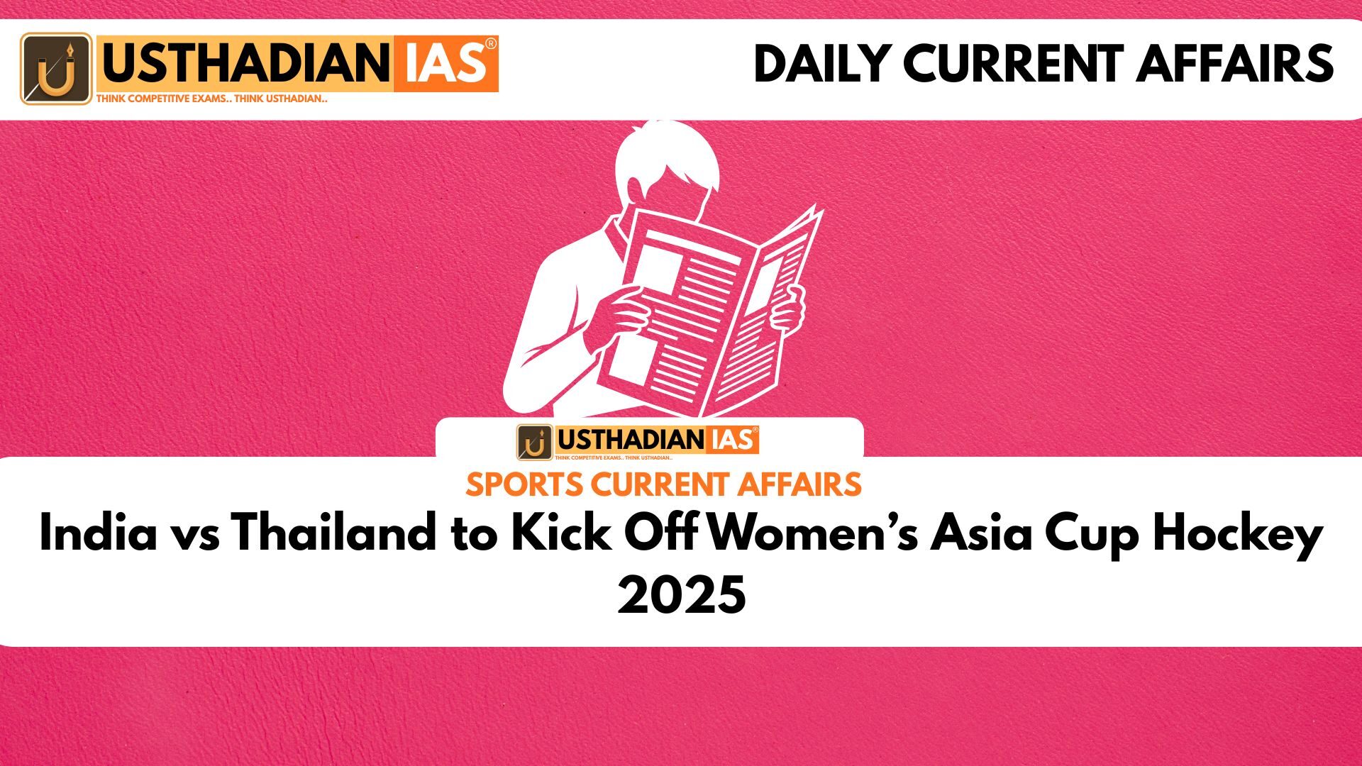 India vs Thailand to Kick Off Women’s Asia Cup Hockey 2025