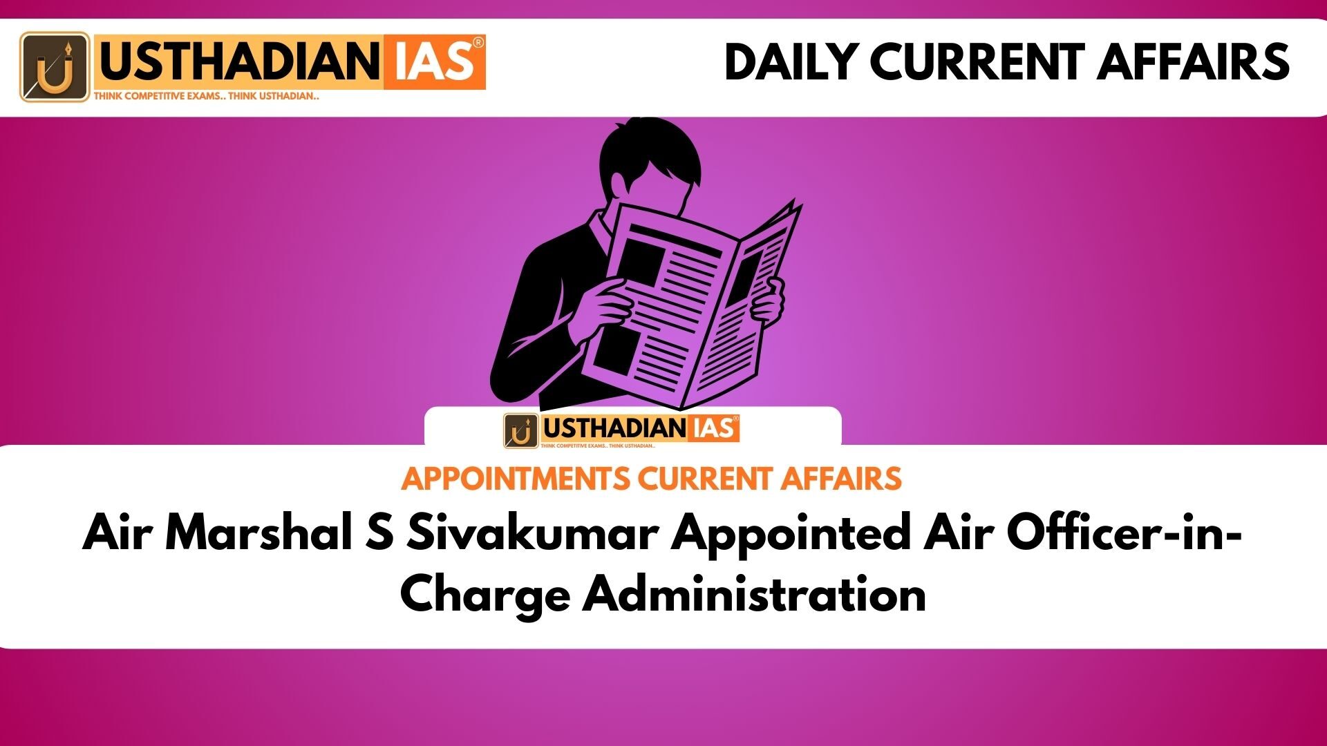 Air Marshal S Sivakumar Appointed Air Officer-in-Charge Administration