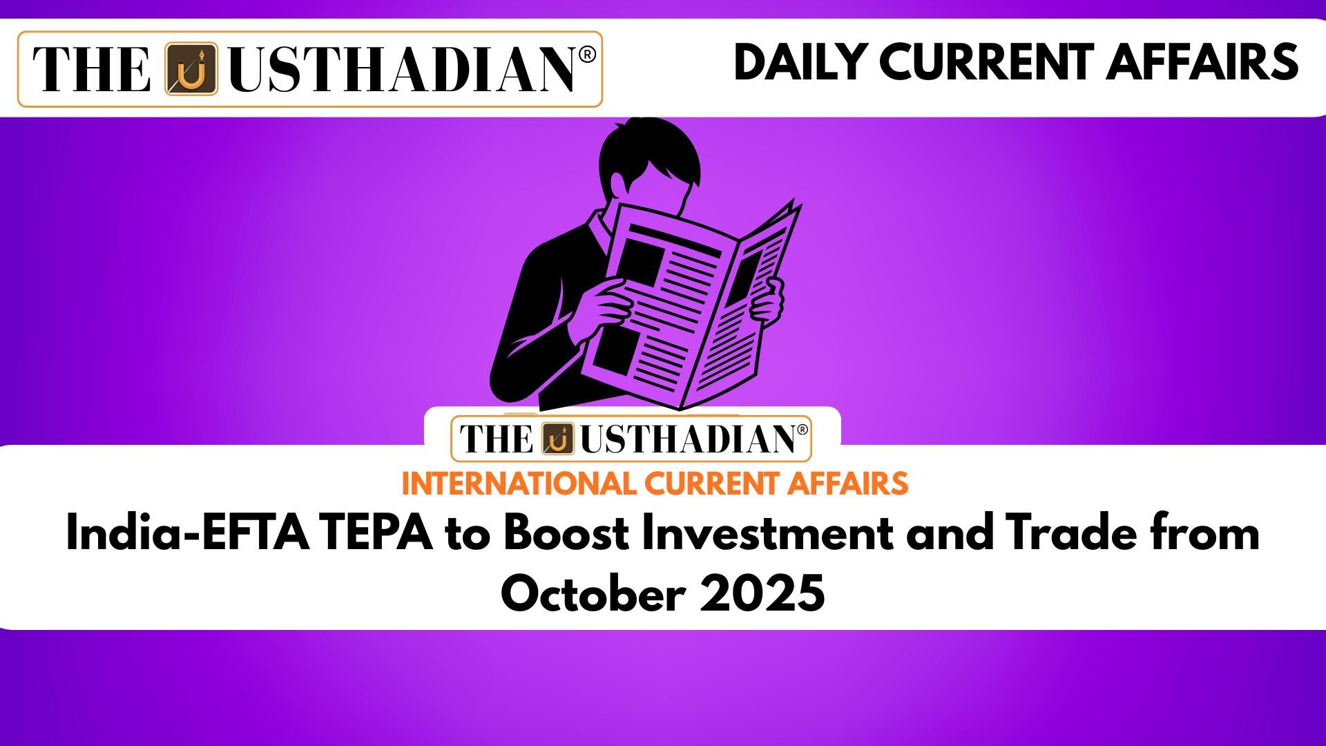 India-EFTA TEPA to Boost Investment and Trade from October 2025