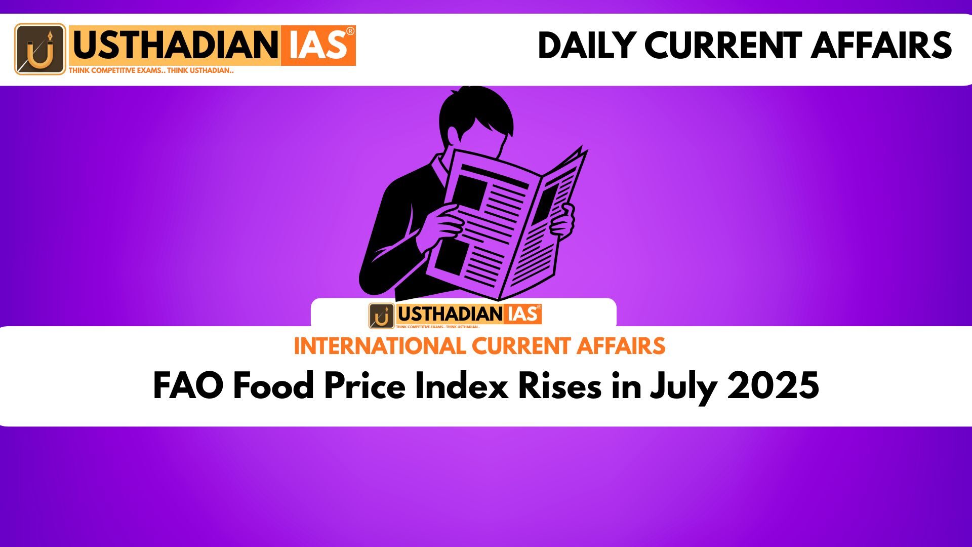 FAO Food Price Index Rises in July 2025