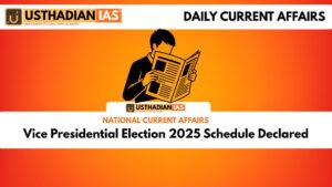 Vice Presidential Election 2025 Schedule Declared