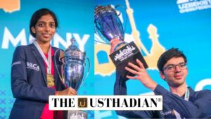 Giri and Vaishali Shine at 2025 FIDE Grand Swiss
