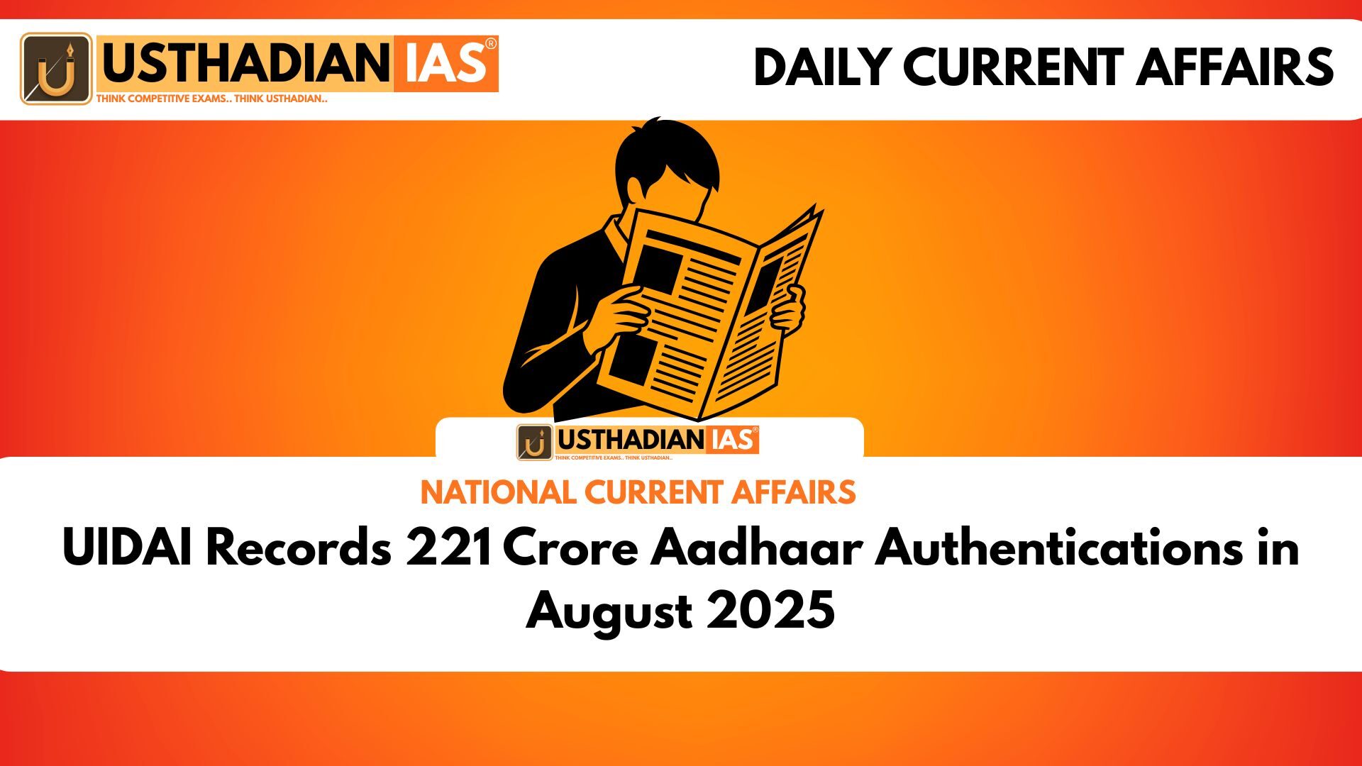 UIDAI Records 221 Crore Aadhaar Authentications in August 2025