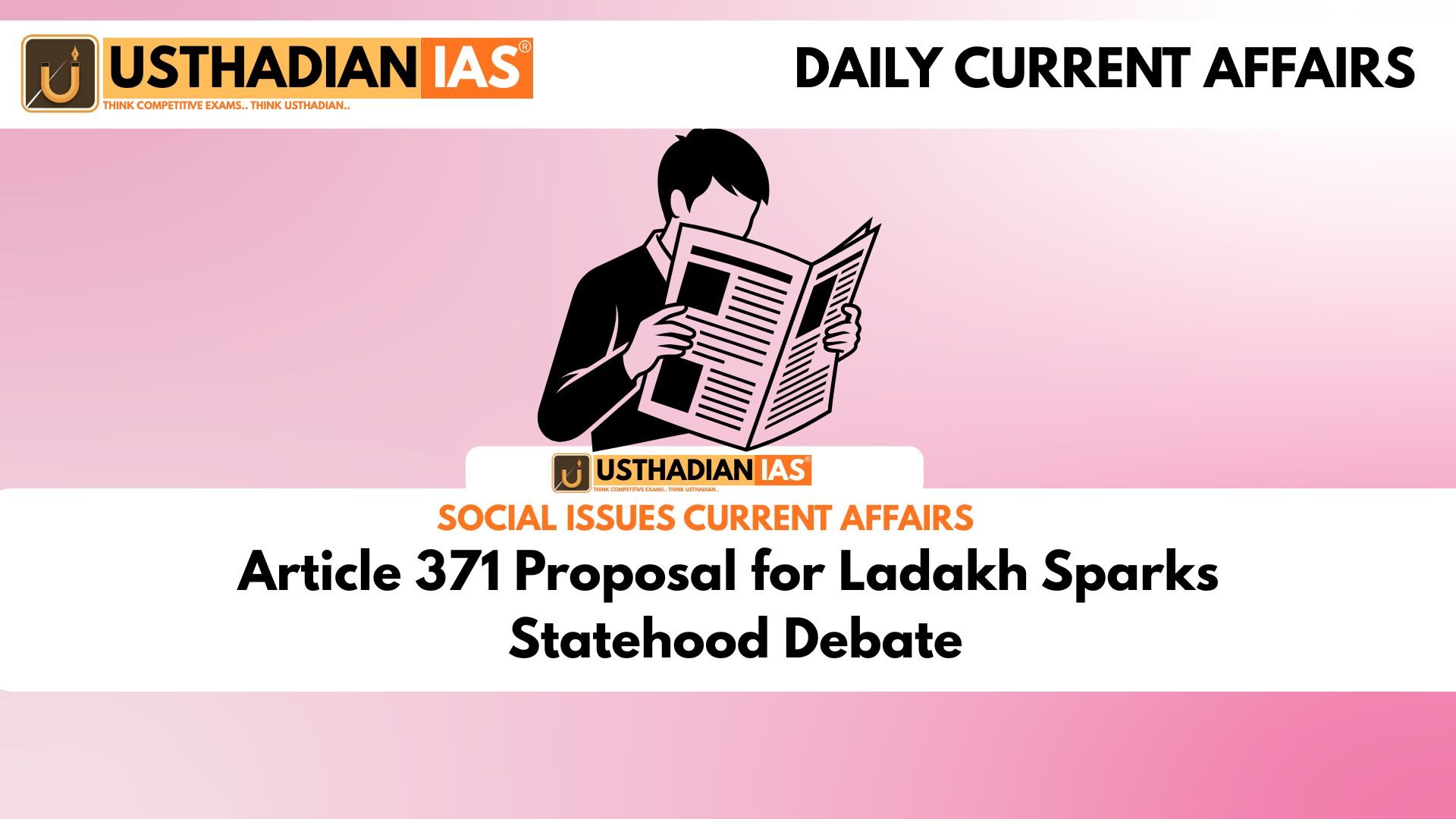 Article 371 Proposal for Ladakh Sparks Statehood Debate
