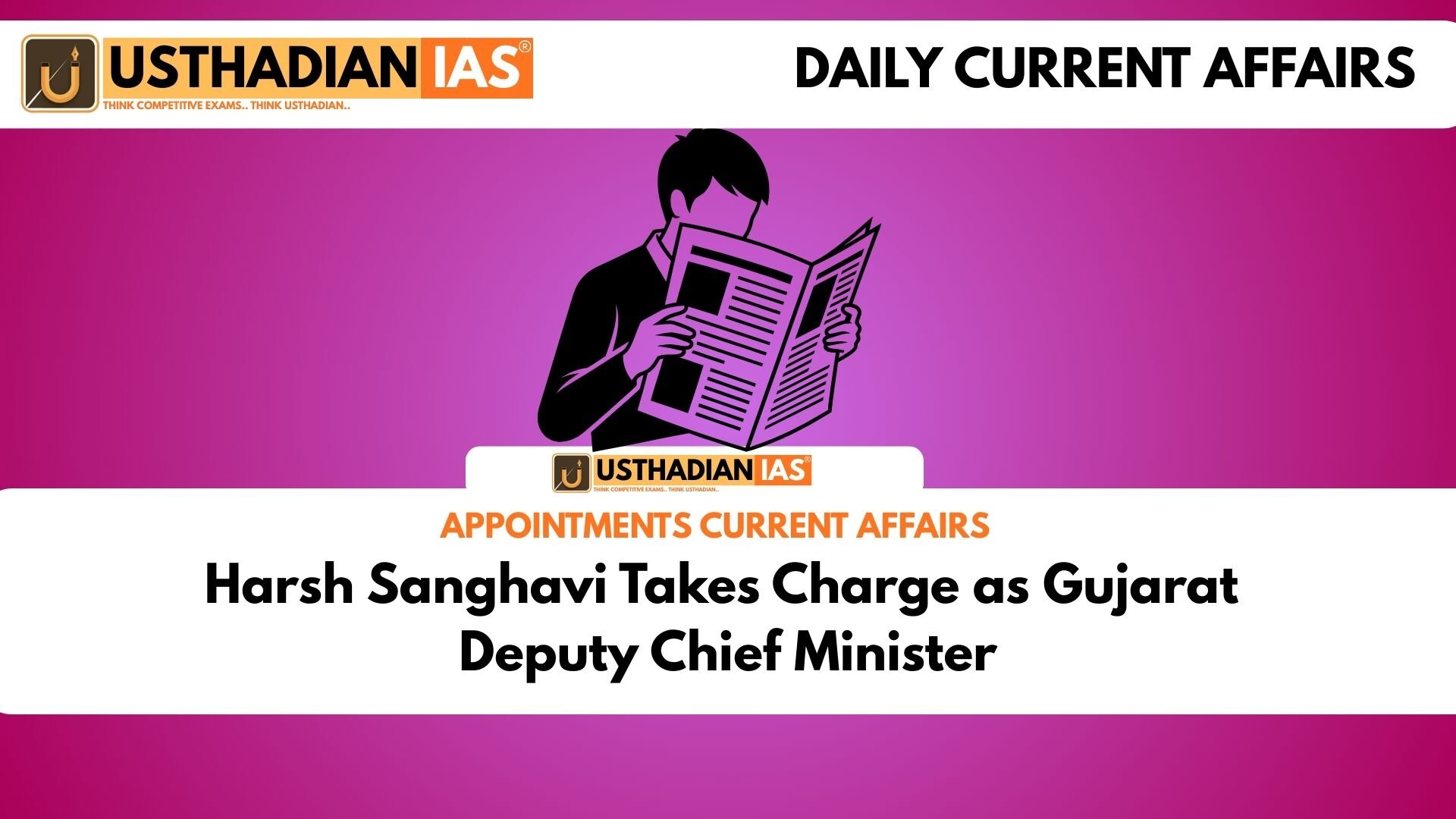 Harsh Sanghavi Takes Charge as Gujarat Deputy Chief Minister