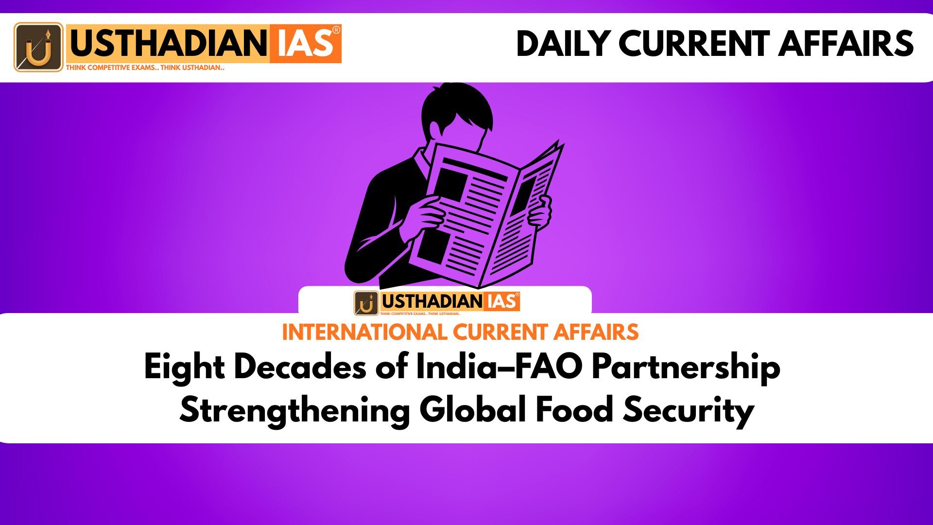 Eight Decades of India–FAO Partnership Strengthening Global Food Security