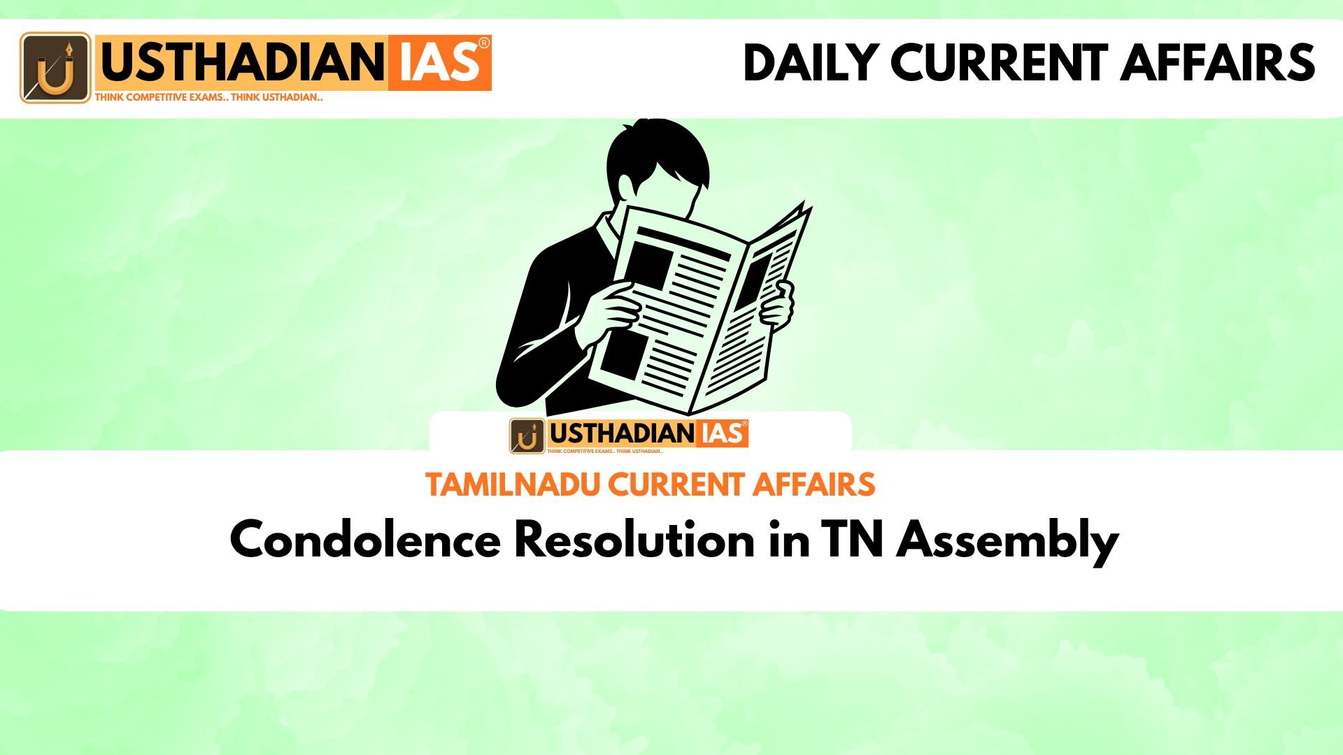 Condolence Resolution in TN Assembly
