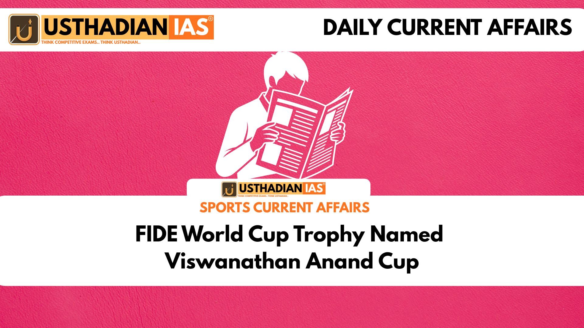 FIDE World Cup Trophy Named Viswanathan Anand Cup