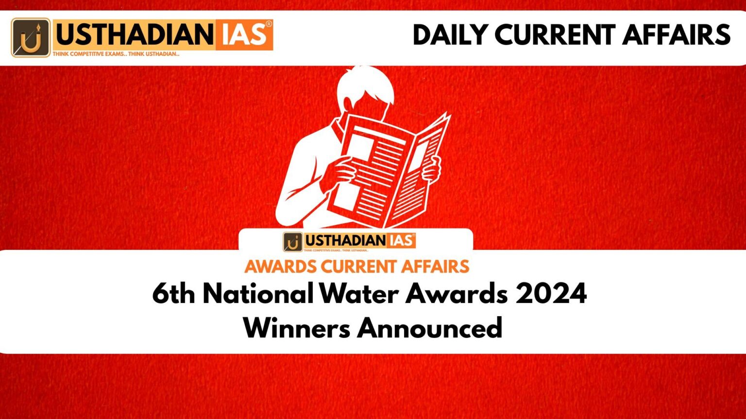 6th National Water Awards 2024 Winners Announced - Current Affairs ...