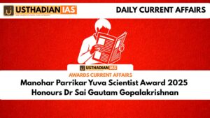 Manohar Parrikar Yuva Scientist Award 2025 Honours Dr Sai Gautam Gopalakrishnan