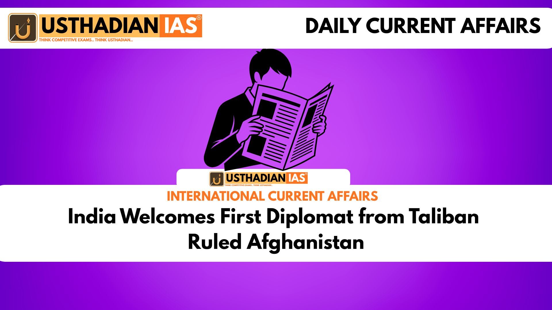 India Welcomes First Diplomat from Taliban Ruled Afghanistan