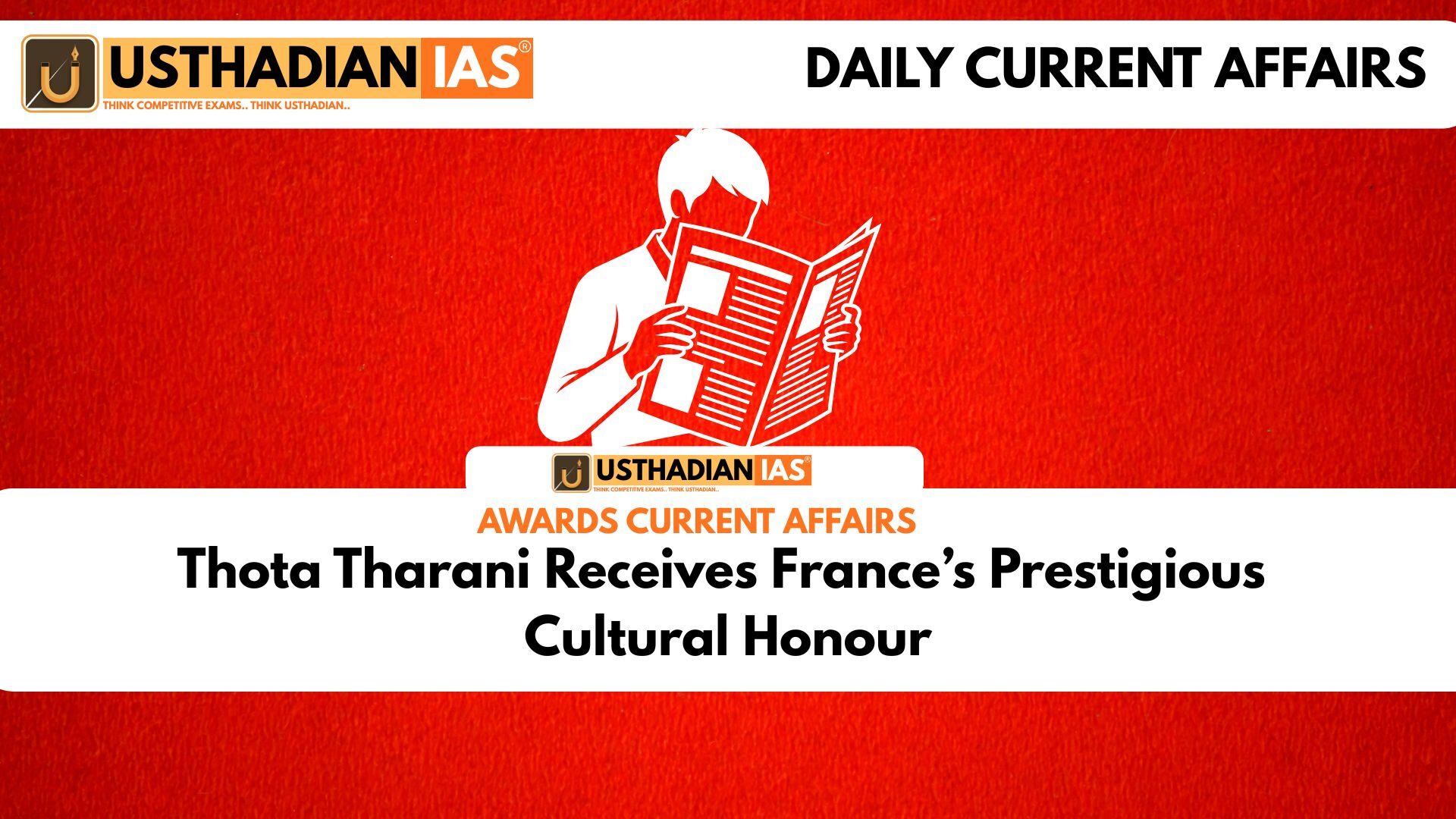Thota Tharani Receives France’s Prestigious Cultural Honour