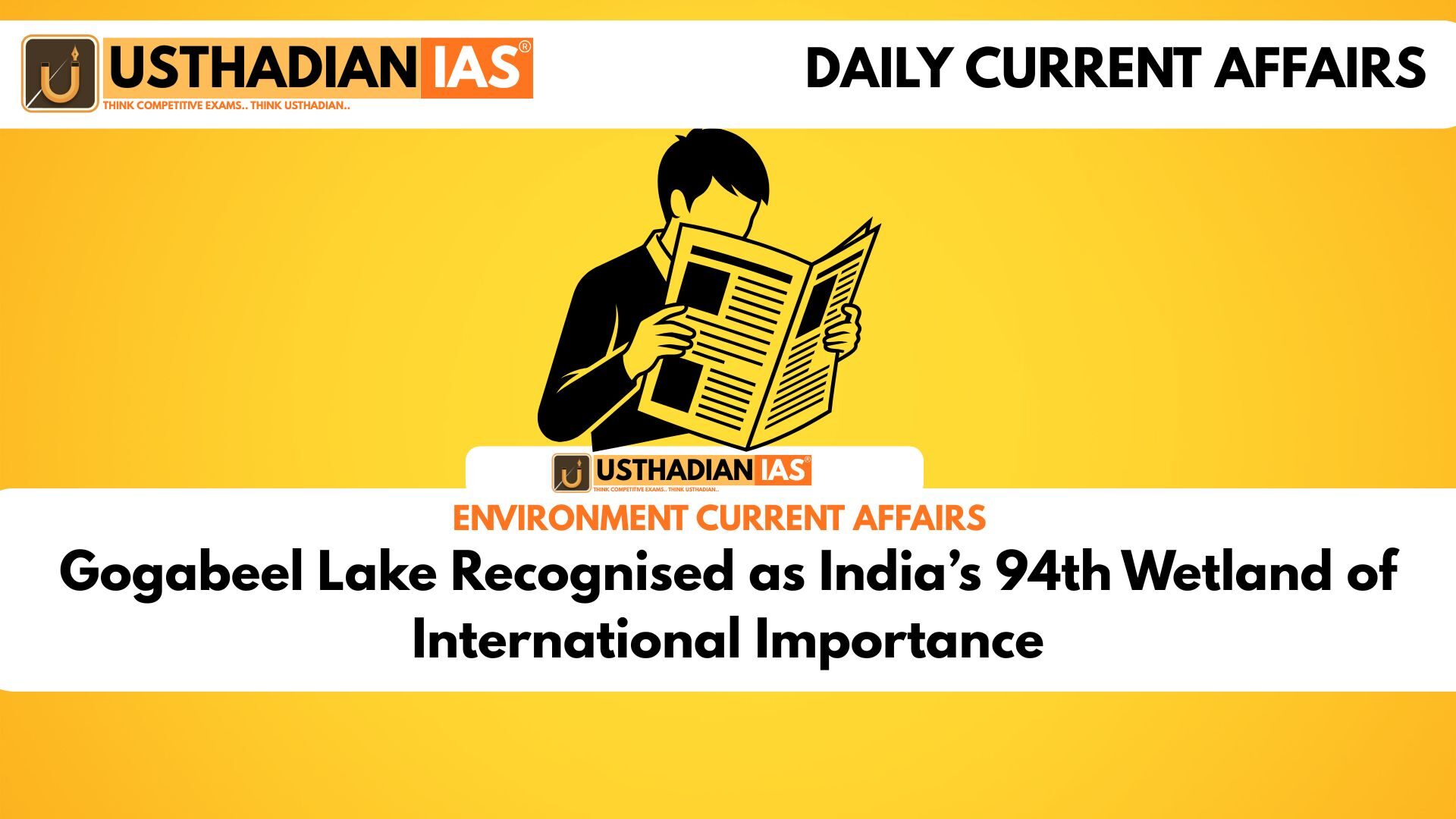 Gogabeel Lake Recognised as India’s 94th Wetland of International Importance