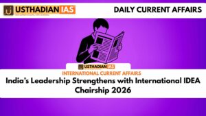 India’s Leadership Strengthens with International IDEA Chairship 2026