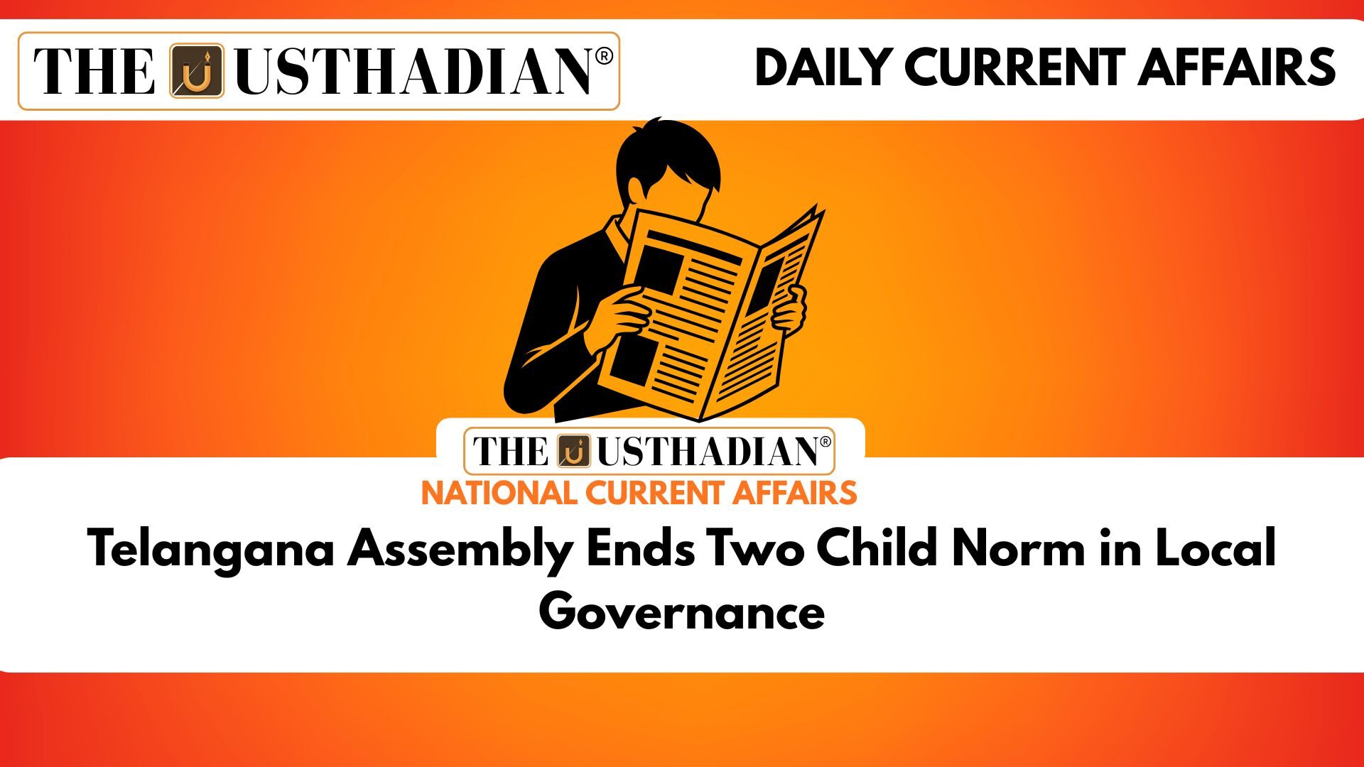 Telangana Assembly Ends Two Child Norm in Local Governance