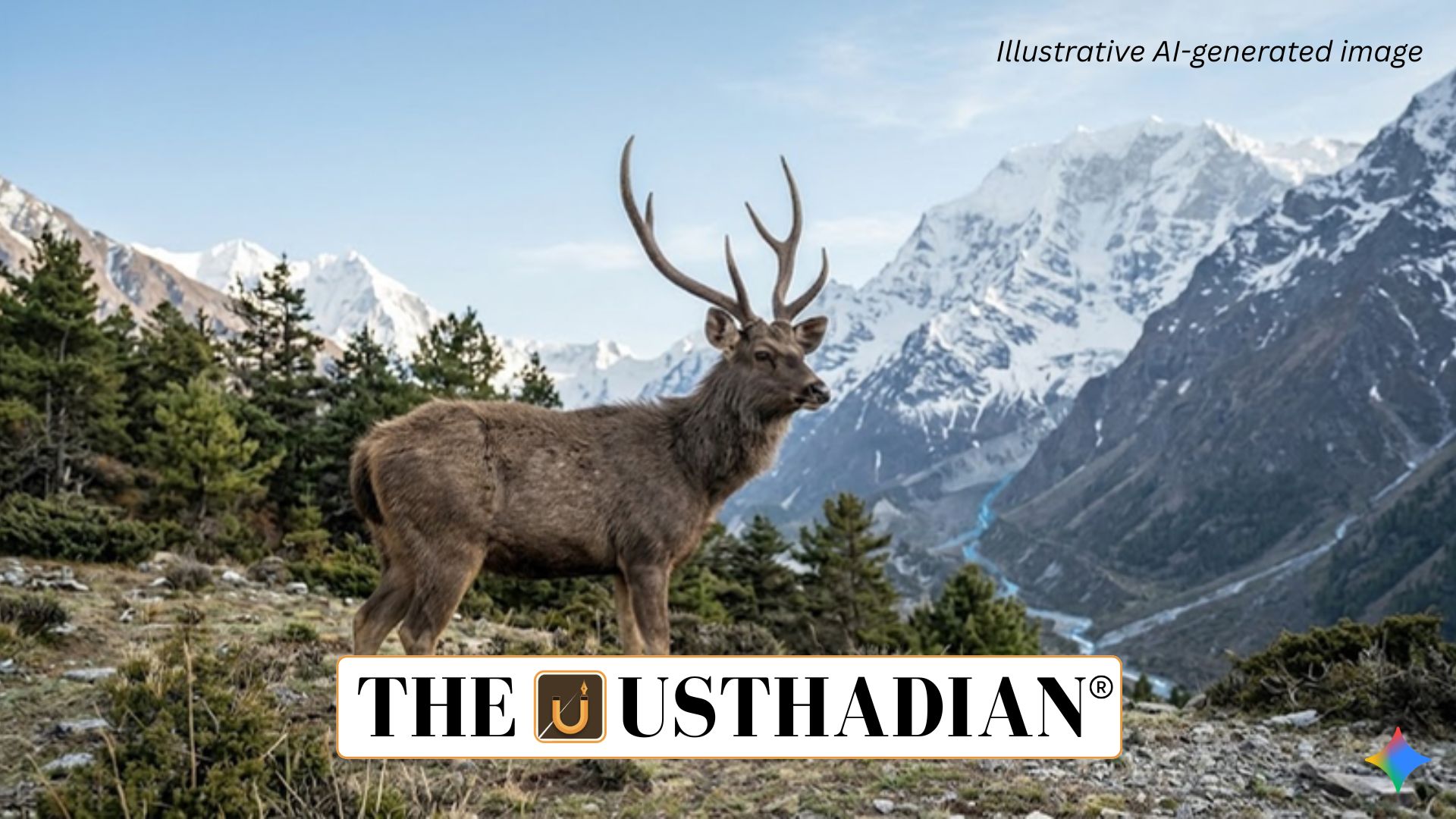 Sambar Deer Spotted in High Himalayan Sanctuaries