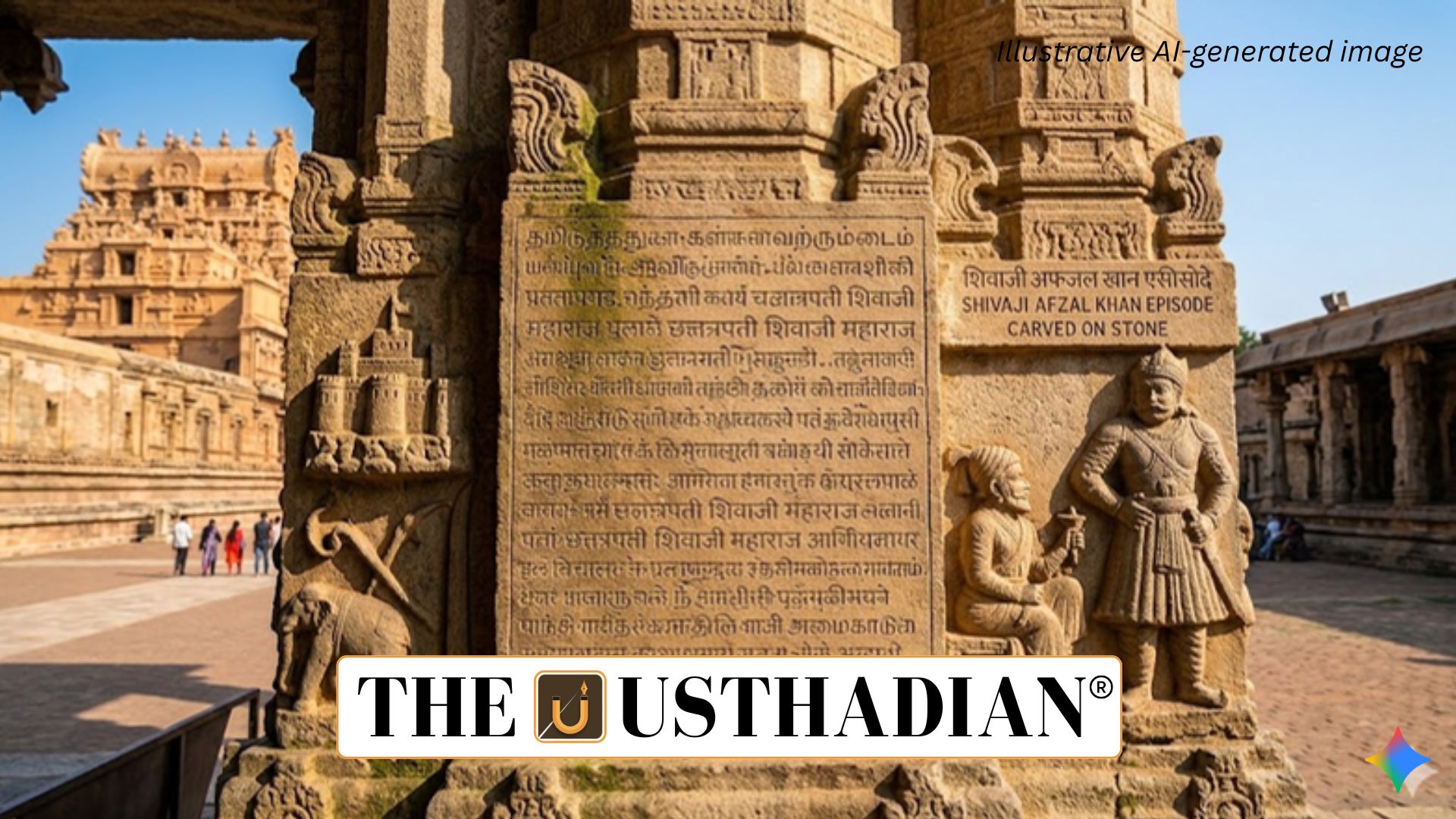 Thanjavur Temple Inscriptions on Shivaji Afzal Khan Episode