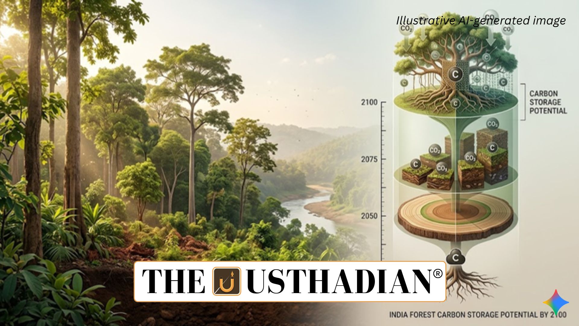 India Forest Carbon Storage Potential by 2100