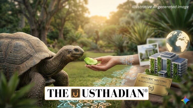 PM Modi’s Historic Meeting with Jonathan the World’s Oldest Land Animal