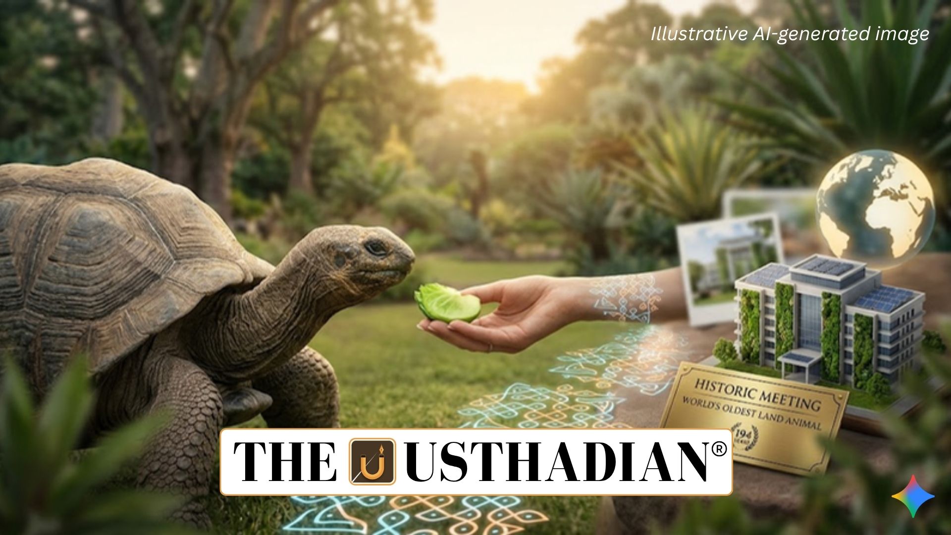 PM Modi’s Historic Meeting with Jonathan the World’s Oldest Land Animal